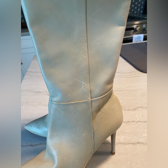 New Schutz Mikki Up Leather Boot in Oyster Size 7 - Picture 9 of 13